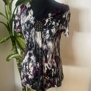 Black purple and white sparkly Brittany Black - size Medium